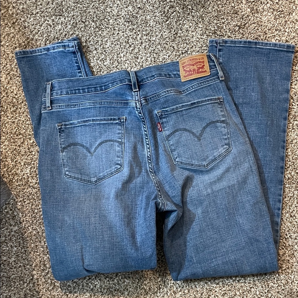 Women’s Mid-Blue Straight Leg Jeans - Picture 3 of 3